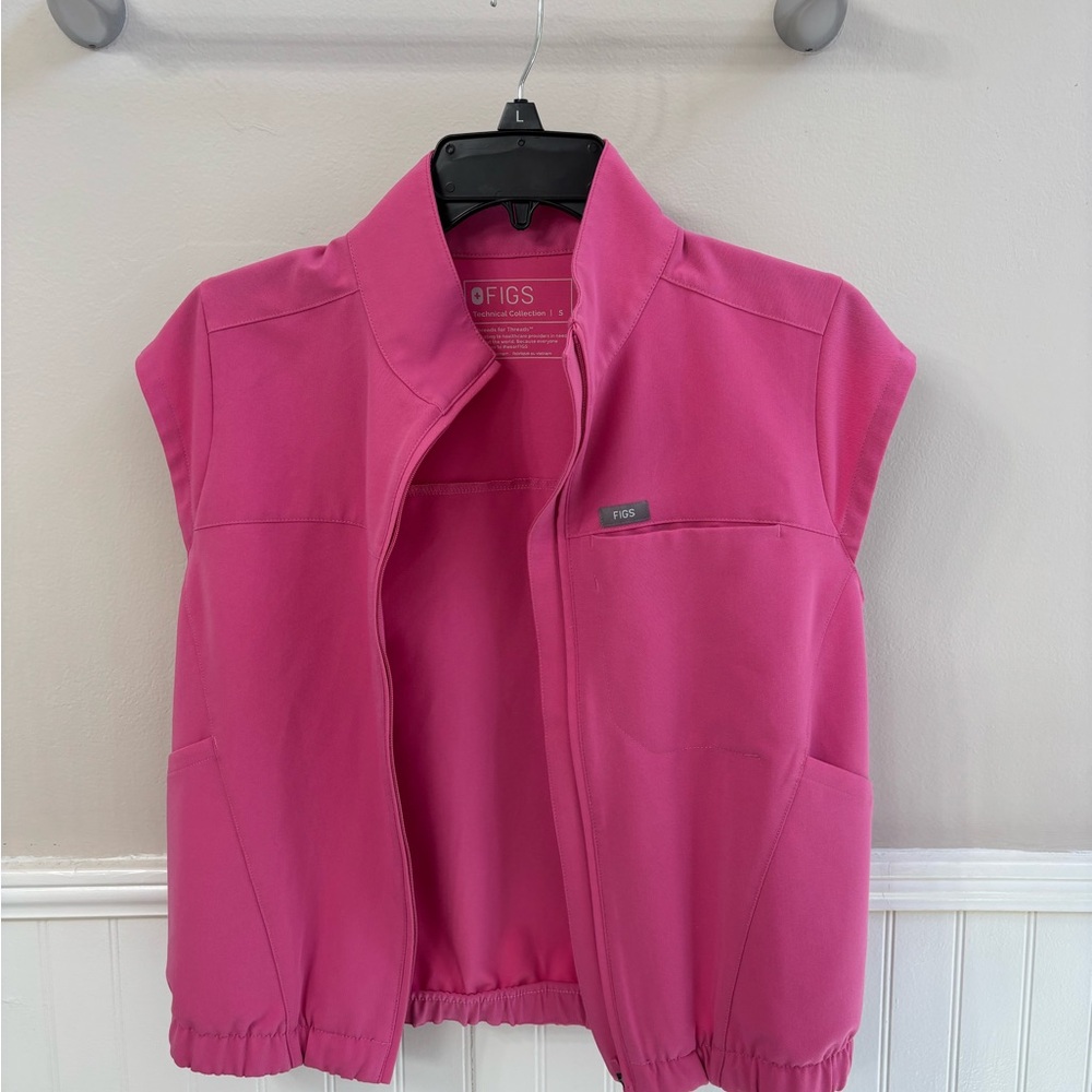 Figs Bright Fuchsia Pink Medical Scrub Top